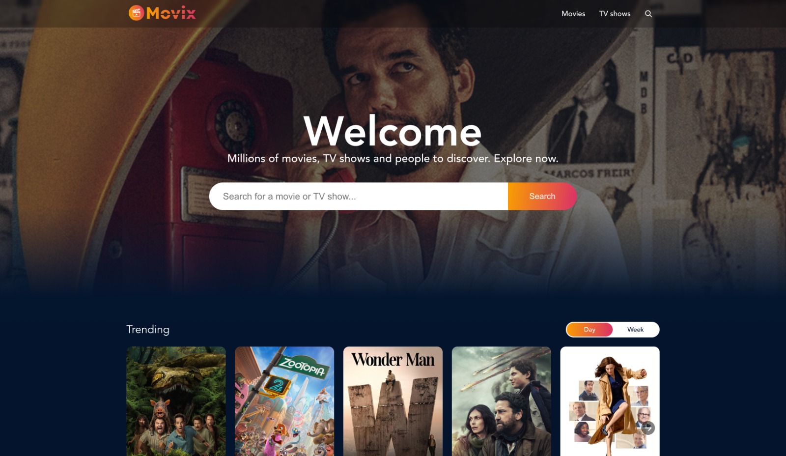 Movix (Movie Streaming App) - slide 1